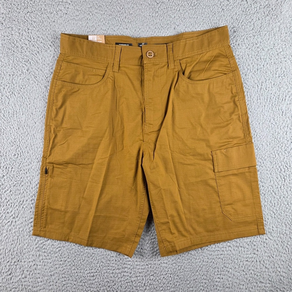 Prana Double Peak Shorts Mens 33 Antique Bronze Rip Stop Cargo Hiking Outdoors